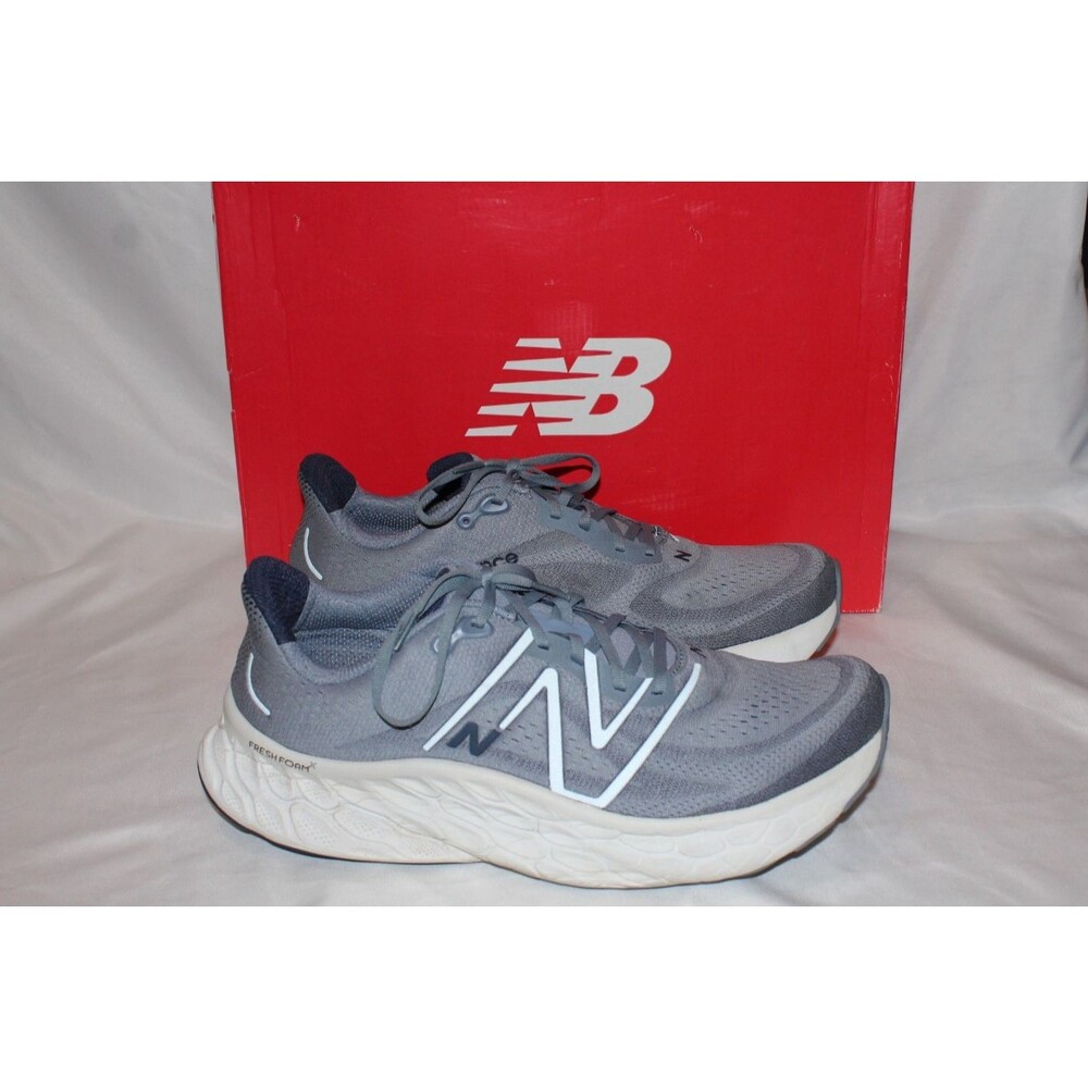 New Balance Fresh Foam X More V4 Men's Running Shoes Size 14 GRAY BLUE $160